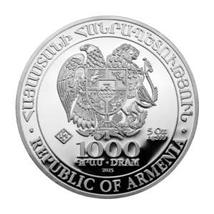 Arca de Noé 2025 - Armenia 5 oz plata fina 999. 1.000 Dram