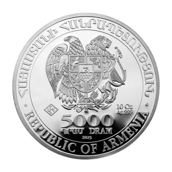 regular tax Noahs Ark 2025 - Armenia 10 oz silver coin .999 - 5.000 Dram