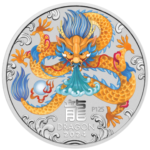 Dragon Color - Australia - 1 Oz Moneda de Plata - 2024
