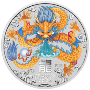 Dragon Color - Australia - 1 Oz Moneda de Plata - 2024