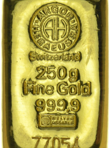 Argor-Heraeus Lingote de Oro Fundido - 250 g