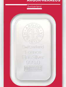 Argor-Heraeus - Lingote de Plata - 1 Oz
