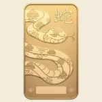 Barra de oro de la serpiente lunar