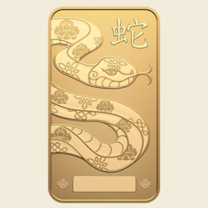 Barra de oro de la serpiente lunar