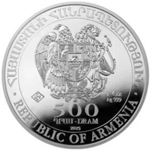Moneda de Plata Arca de Noé Armenia 2025 de 1 oz