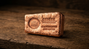 Lingote de Cobre Geiger 10oz Fundido .9999