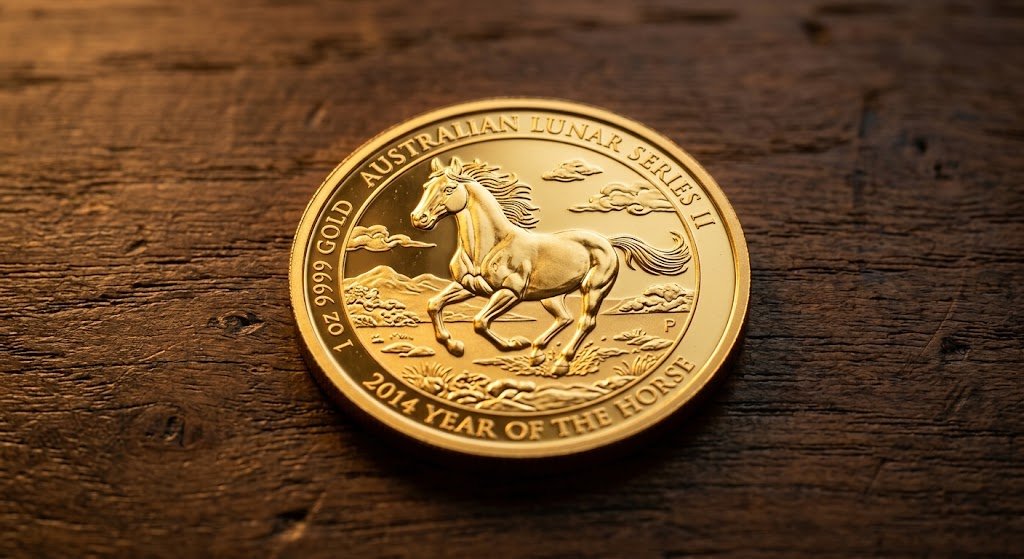 Moneda de Oro Caballo Lunar 1oz Coleccionismo